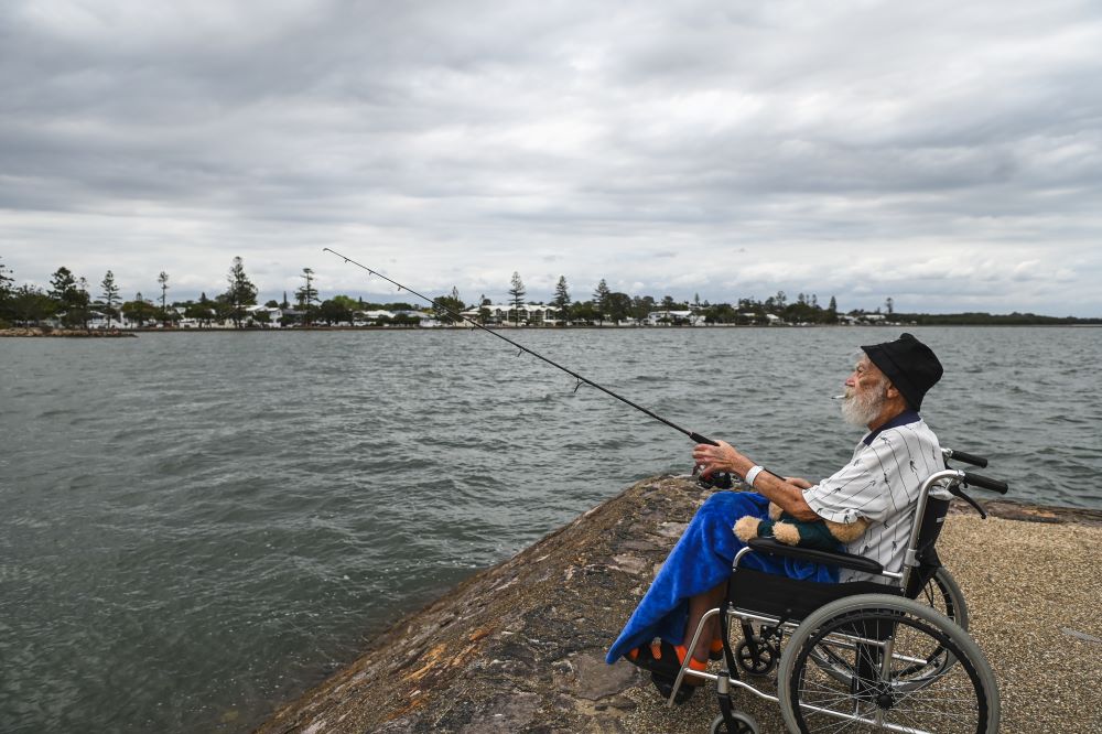 Malcolm’s wish was to go fishing off the Wynnum Jetty Ambulance Wish